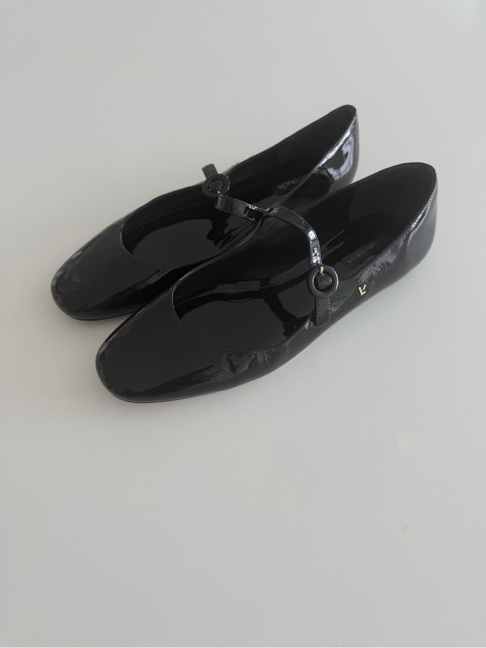 Larroudé Blair Ballet Flats Mary Jane – Black Patent – Size 10 - Picture 4 of 10